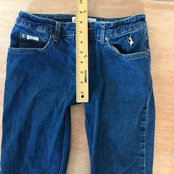 Vintage Baby Phat Bootcut Jeans Women Size 5 Blue Mid Rise Dark Wash Preppy - Picture 8 of 14